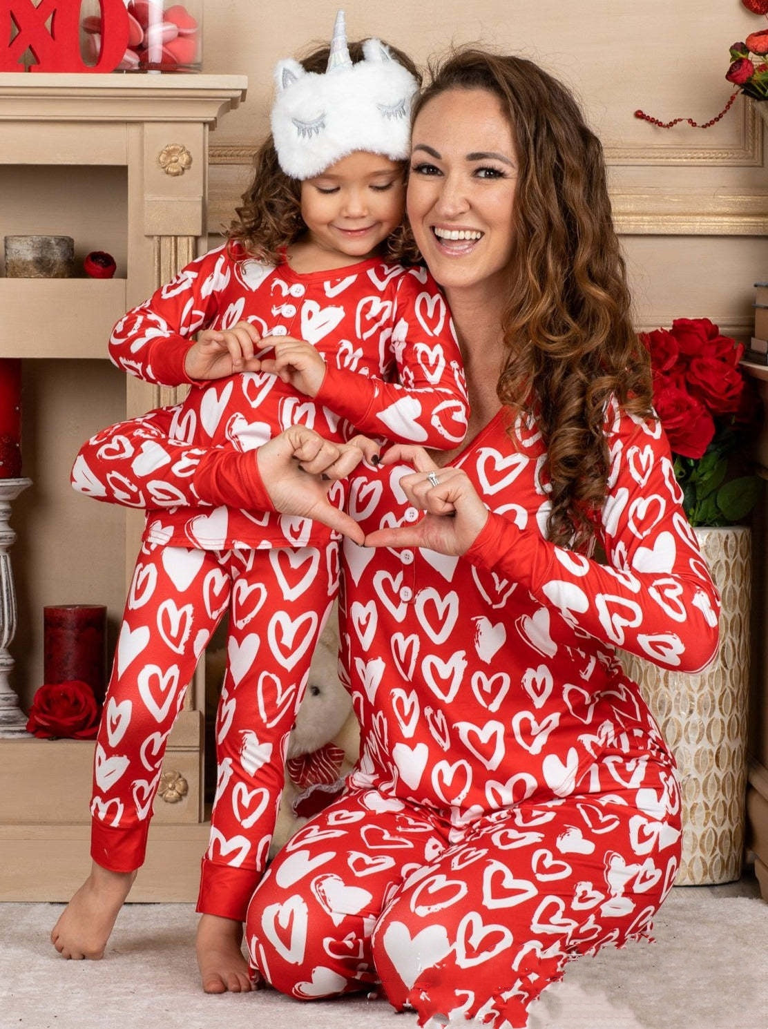 PJJAYS Mommy & Me Heart Pajamas