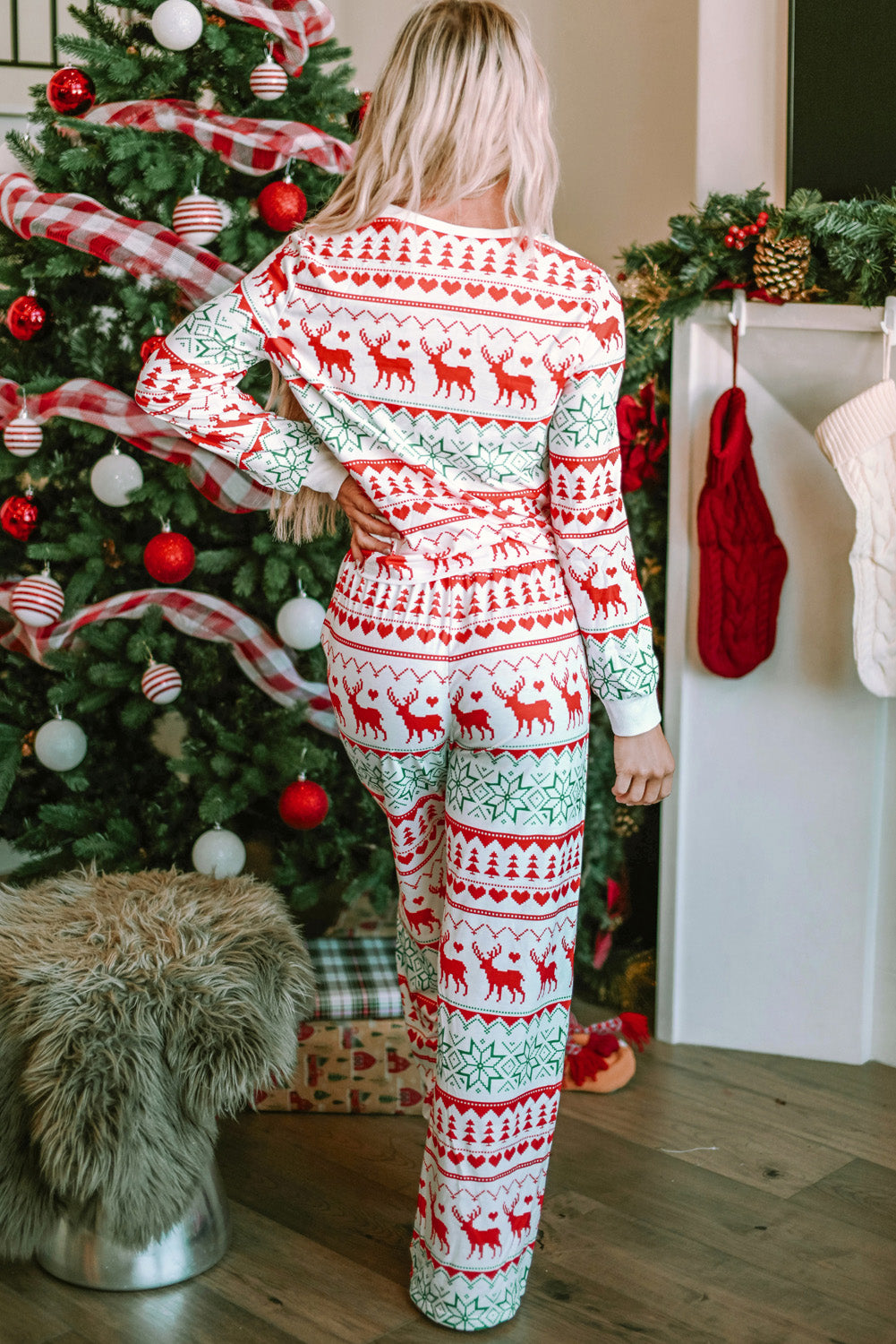 PJJAYS Ladies' Christmas 2 Piece Set Reindeer