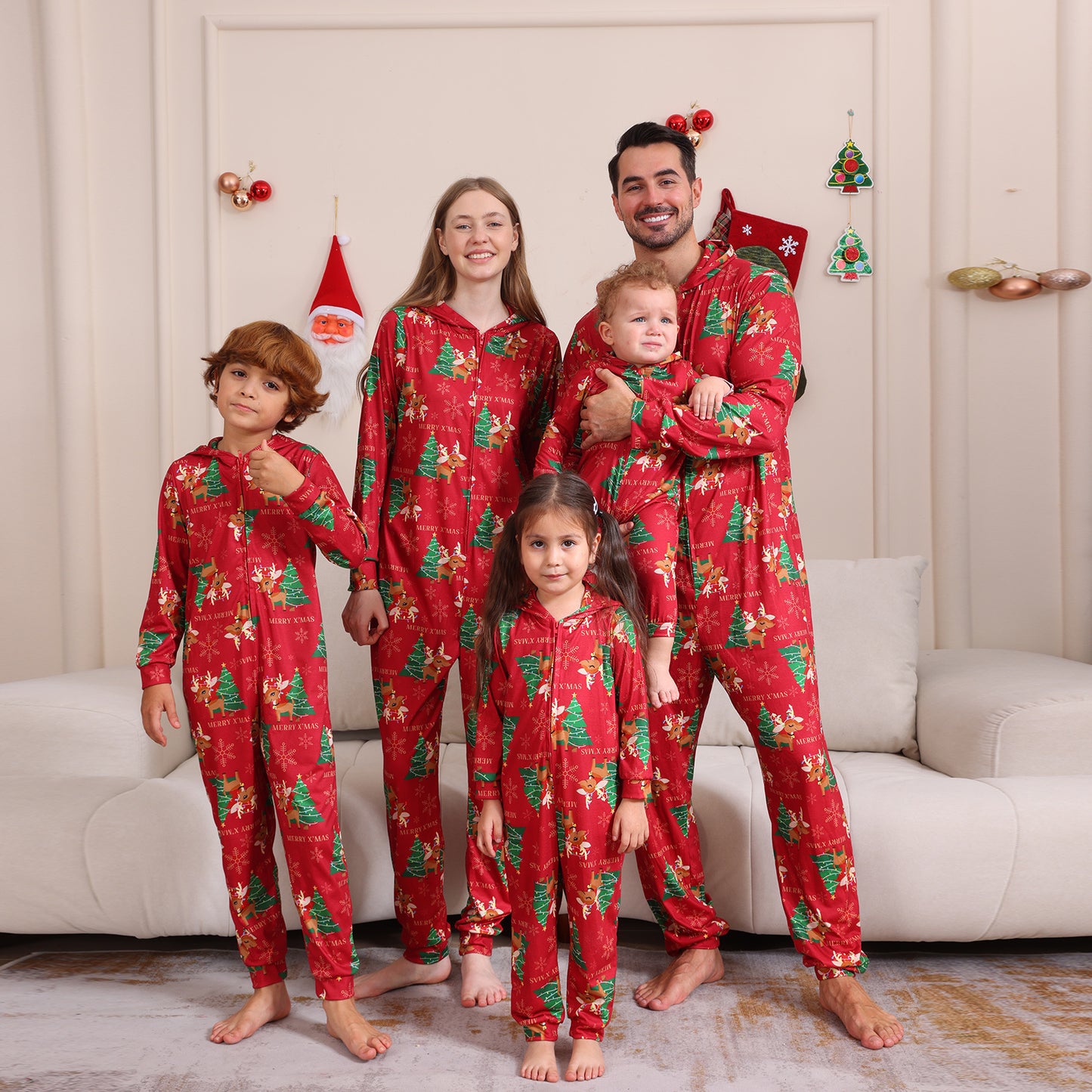 PJJAYS Long Sleeve Christmas Family Onesies