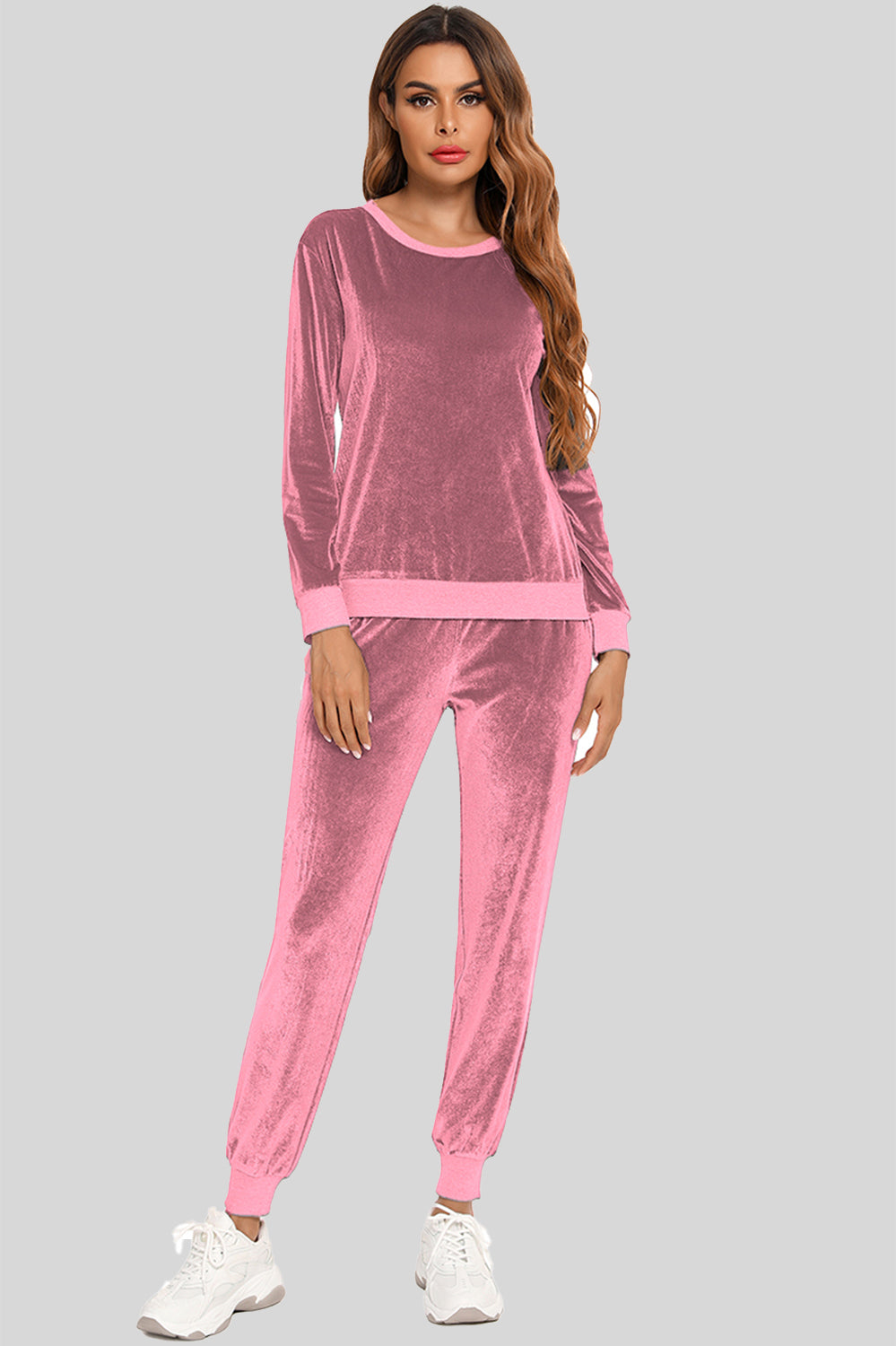 PJJAYS Women's Long Sleeve Loungewear Set with Pockets