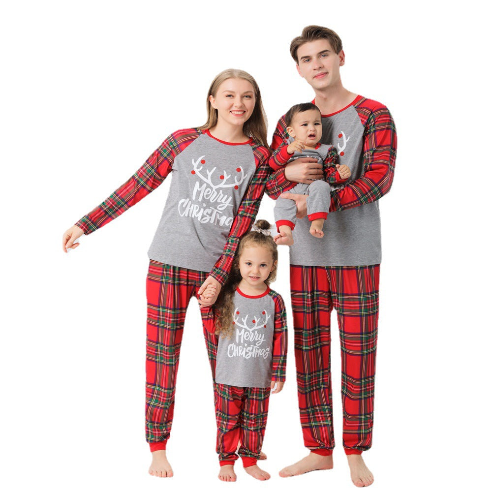 PJJAYS Family Christmas Plaid Printed Pajamas Sets