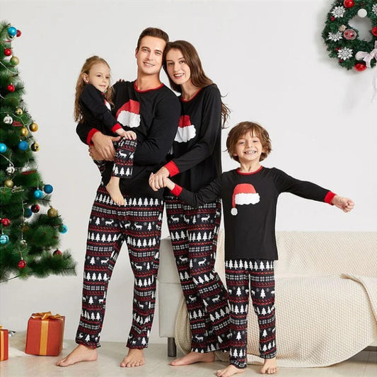 PJJAYS Christmas Family Pajamas Sets - Santa Hat Edition