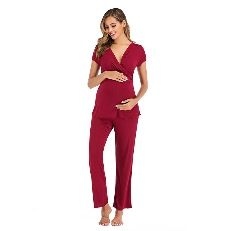 PJJAYS Women's Maternity Pajama Set /Postpartum Pregnancy Breastfeeding Set